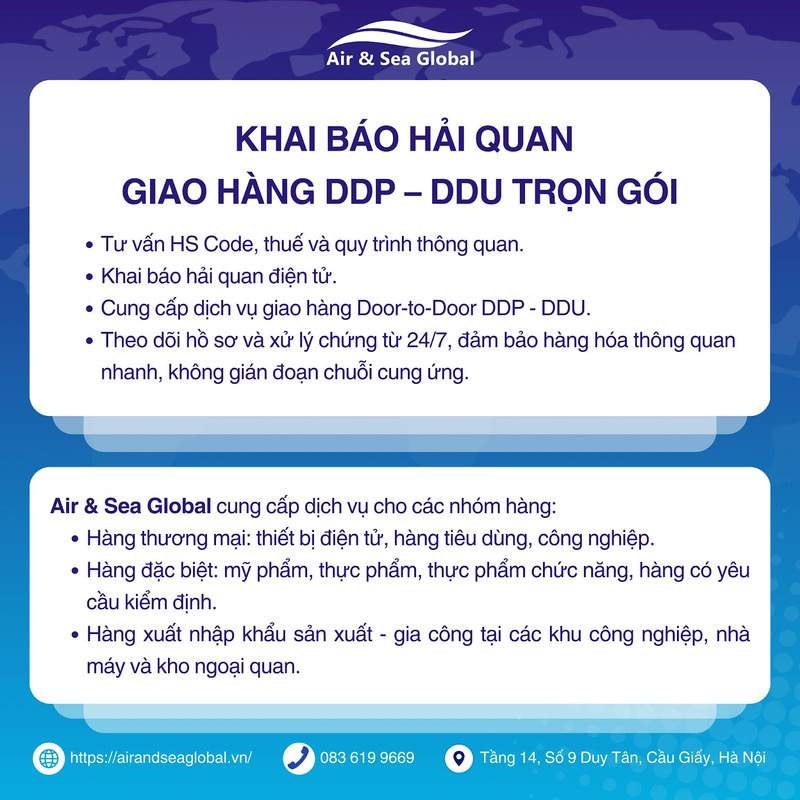 Dịch vụ khai báo hải quan trọn gói tại Air & Sea Global - Giải pháp hiệu quả cho doanh nghiệp