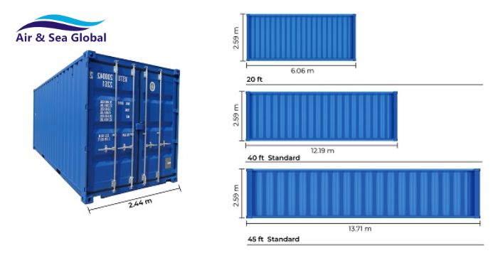 So sánh kích thước các loại Container