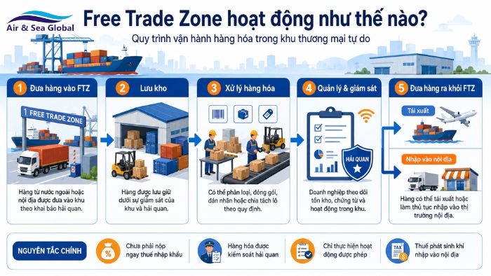 Free Trade Zone là gì? Quy chế hoạt động và lợi ích trong xuất nhập khẩu