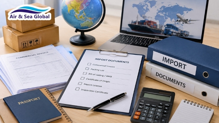 Tổng quan bộ hồ sơ và chứng từ nhập khẩu hàng hóa.